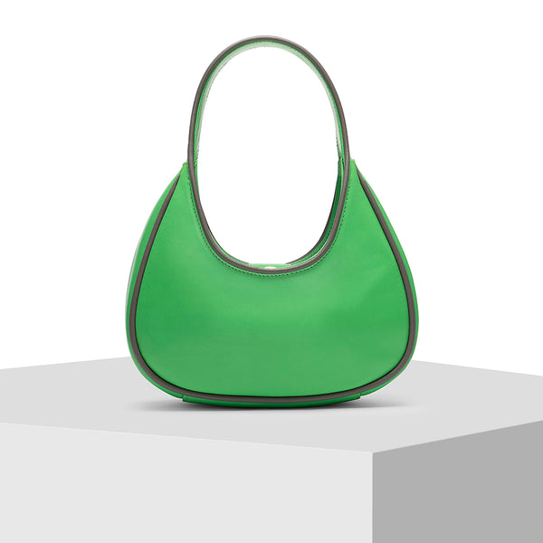by Far Amber Semi Patent Leather Hobo Bag in Super Green