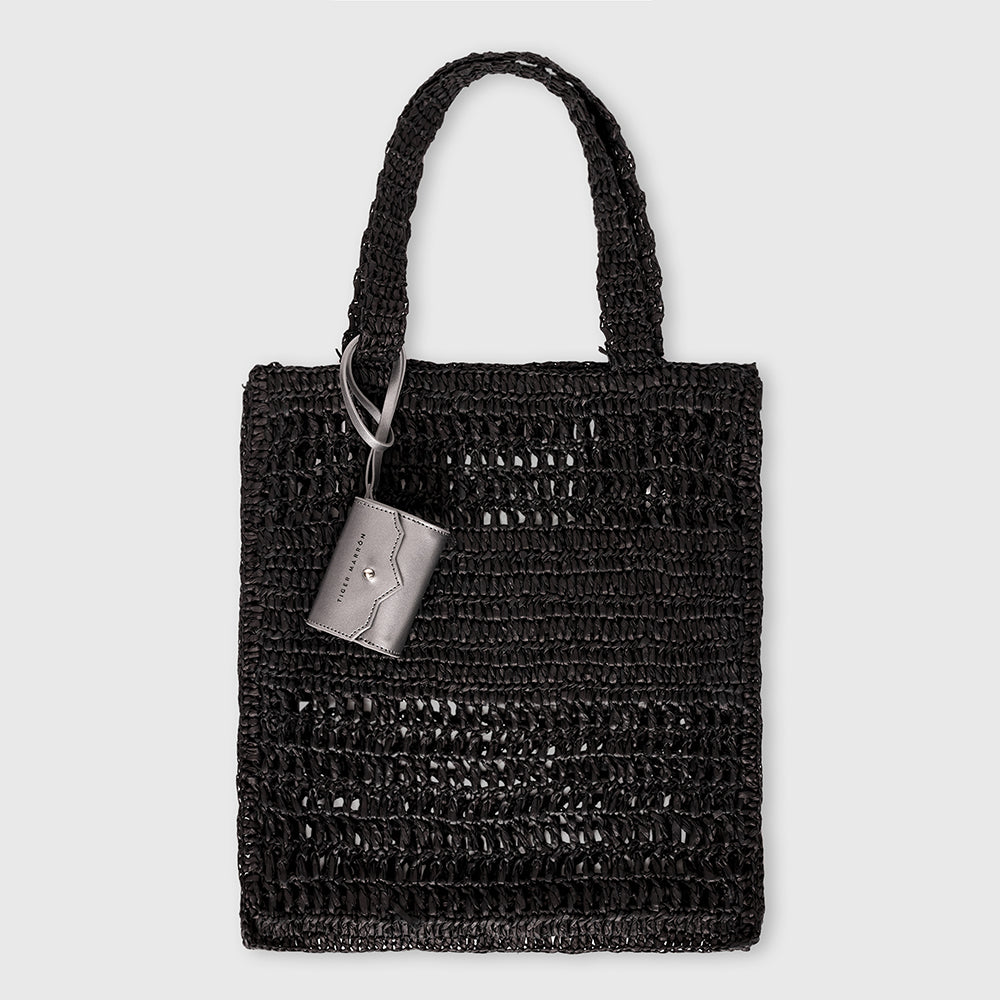 TIGER COAST RAFFIA BEACH BAG