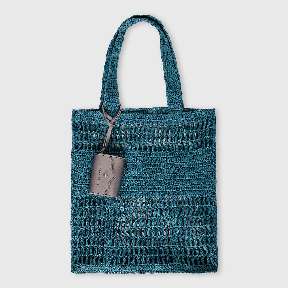 TIGER COAST RAFFIA BEACH BAG