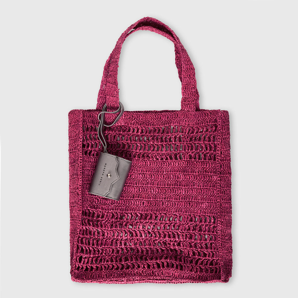 TIGER COAST RAFFIA BEACH BAG