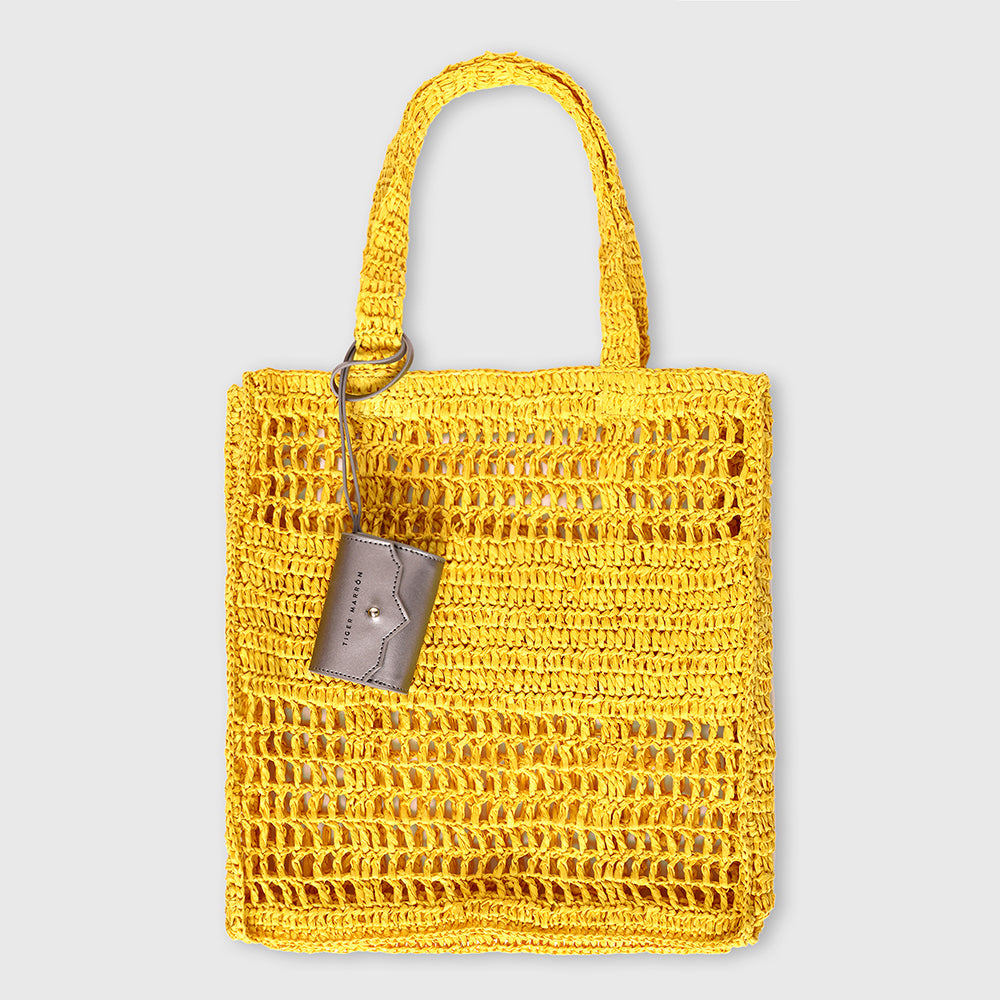 TIGER COAST RAFFIA BEACH BAG