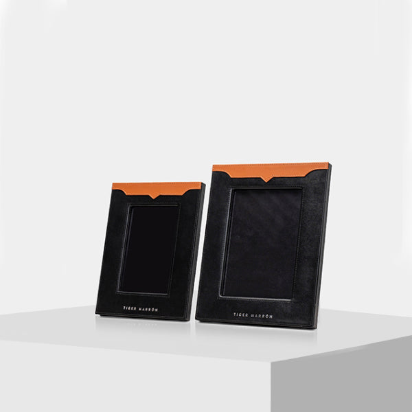 Black and Orange leather desk accessories