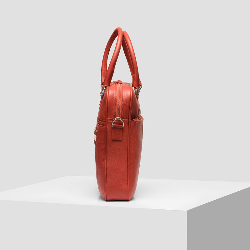 Red Leather Laptop Bag