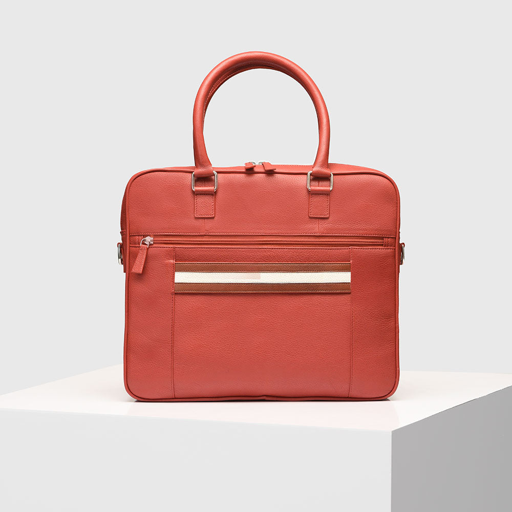 Red Leather Laptop Bag