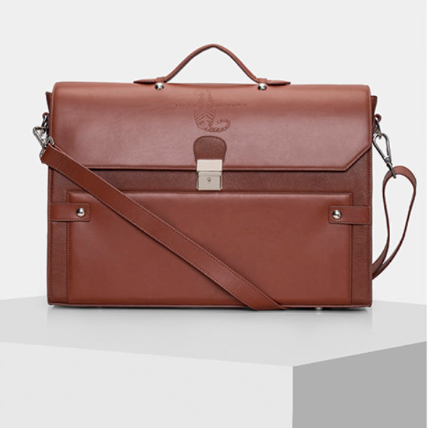 Stylish men's laptop bags - BROWN