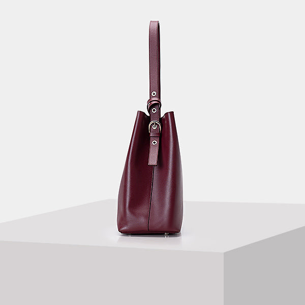 Burgundy suede leather bag . Cross body / shoulder bag in GENUINE leat –  Handmade suede bags by Good Times Barcelona