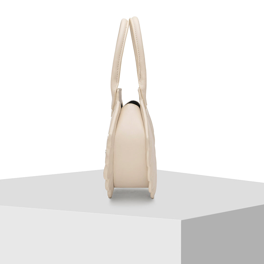 Cream Leather Tote handbags