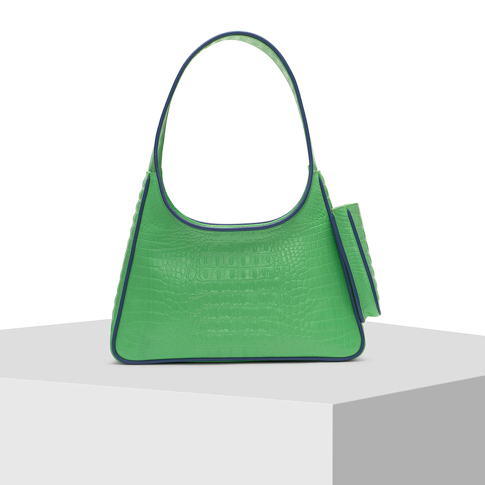 Light Green Leather Tote Bag by Tiger Fish